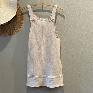 Zara Cream Wool Pinafore Dress for Kids with pockets